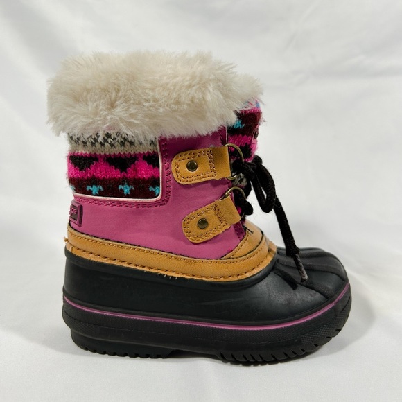 London Fog Other - London Fog Collection Toddler Girls Snow Boots Winter Waterproof Size 6 Pink Tan